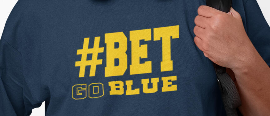 Michigan Bet T-shirt Blue Tee